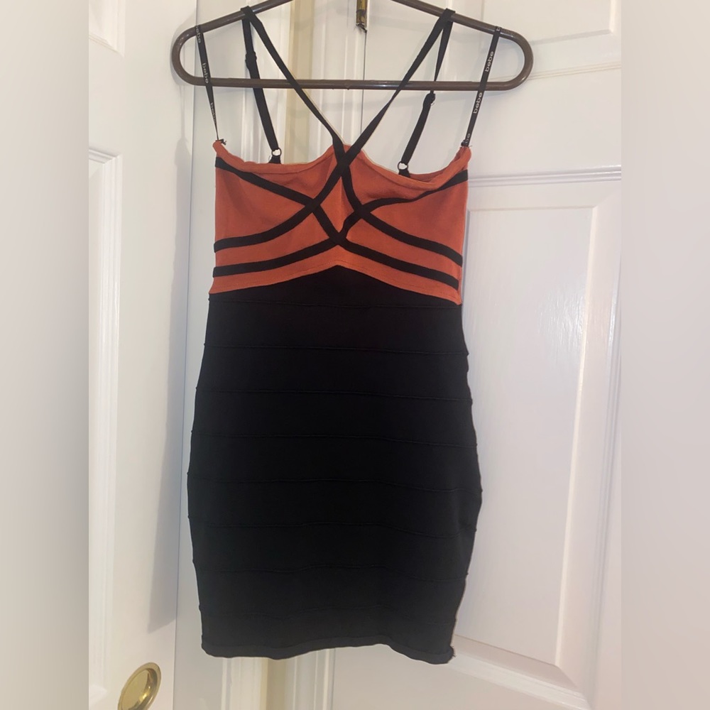Bebe black&orange dress